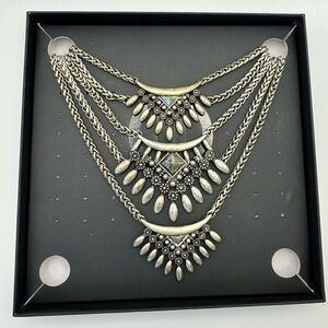 Elegant Silver Layered Necklace